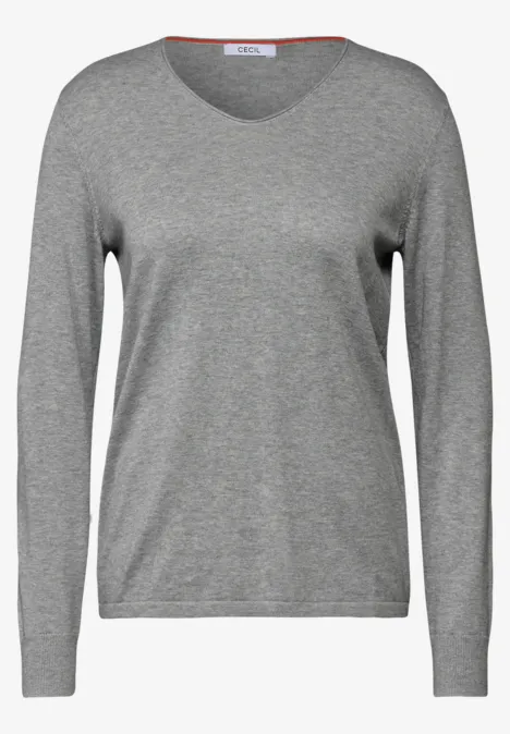 Feinstrickpullover mineral grey melange