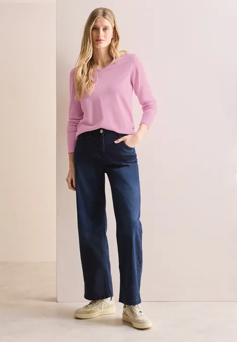 Feinstrickpullover tender rose melange
