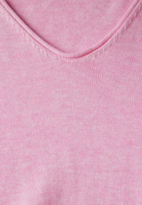 Feinstrickpullover tender rose melange