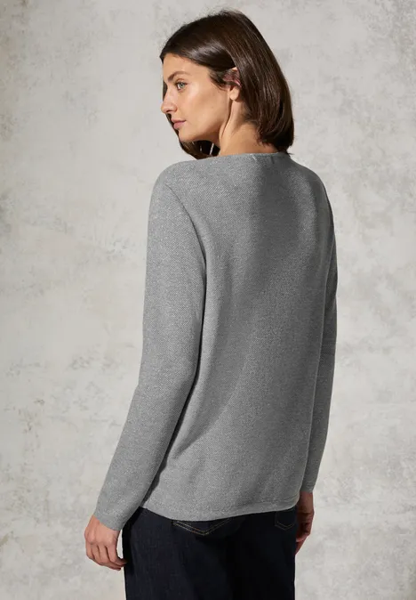 Schimmernder Pullover mineral grey melange