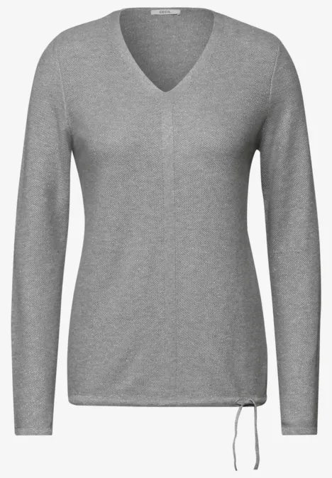 Schimmernder Pullover mineral grey melange