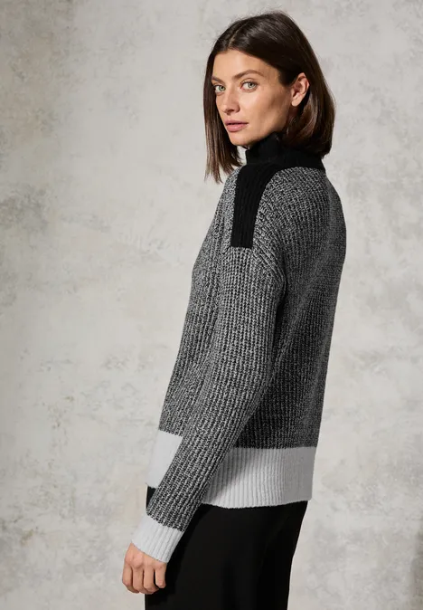 Mouliné Pullover Black