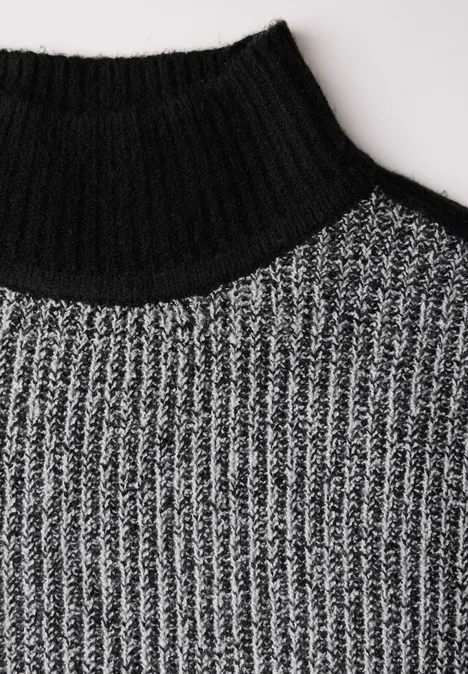 Mouliné Pullover Black
