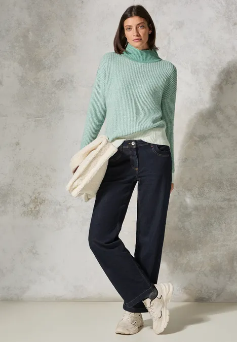 Mouliné Pullover glaced green melange