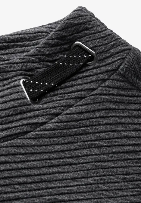 Sweater mit Stehkragen flint grey melange