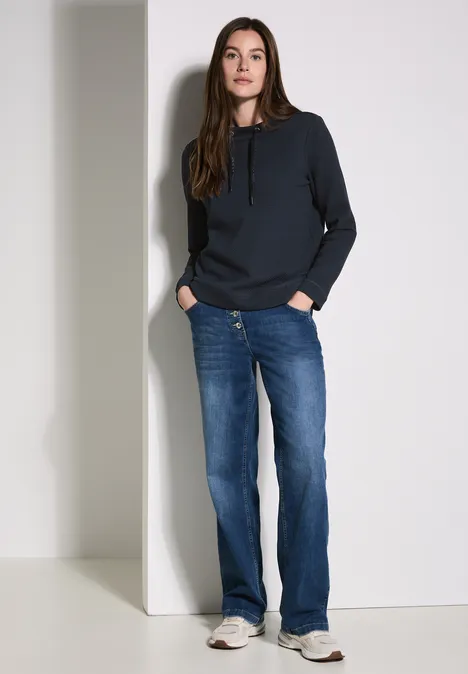 Struktur-Sweatshirt universal blue
