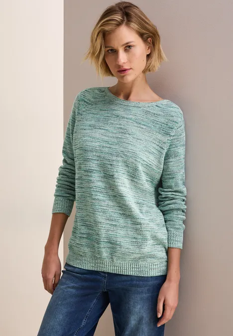 Chenille-Pullover aventurine green