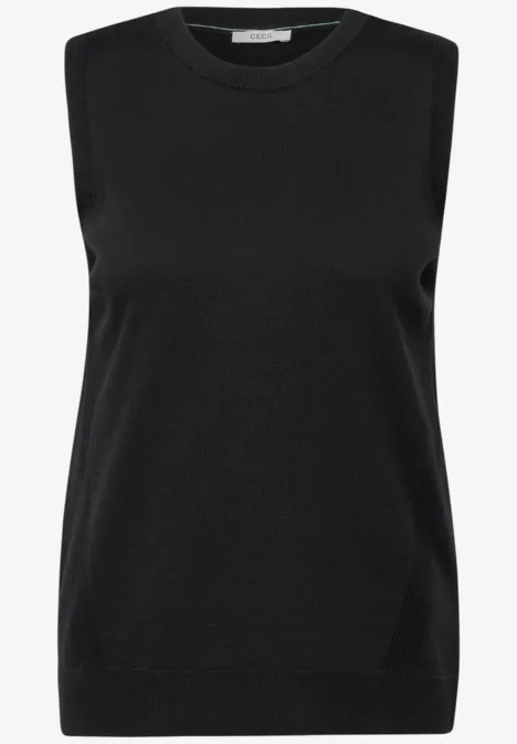 Pullunder mit Struktur Black Pullunder mit Struktur Black
