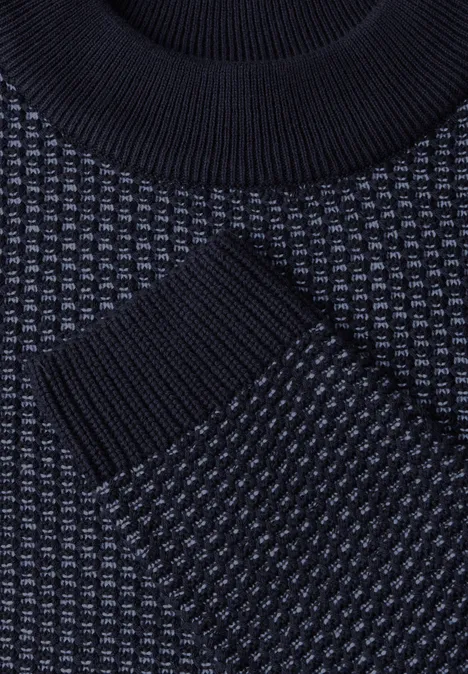 Two-Tone Strukturpullover universal blue