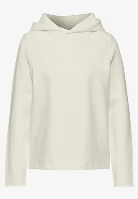Twill Sweat Hoodie vanilla white