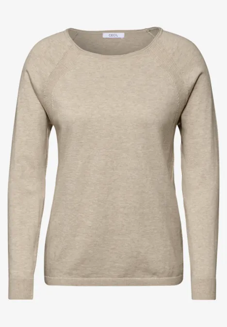 Strukturmix Pullover desert beige melange