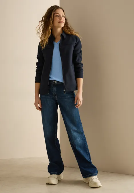 V-Neck Pullover light blue melange