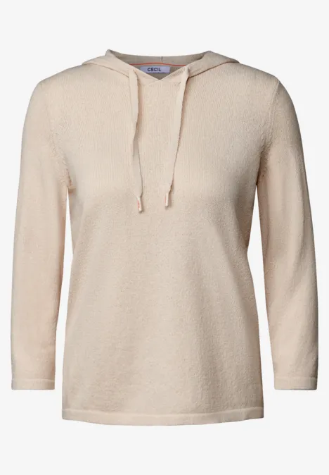 Leichter Hoodie pearl beige