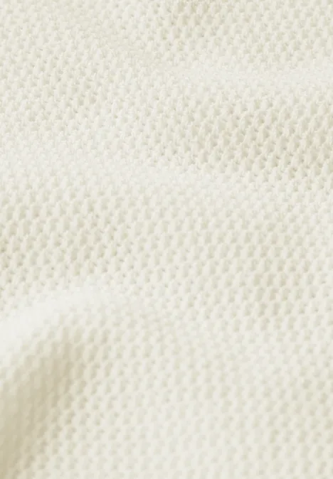 Leichter Strukturpullover vanilla white