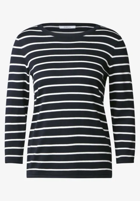 Gestreifter Pullover universal blue