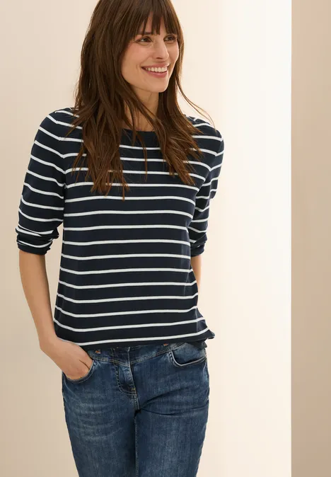 Gestreifter Pullover universal blue