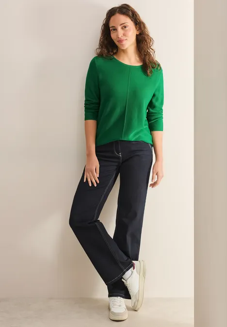 Strukturpullover garden green