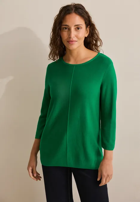 Strukturpullover garden green