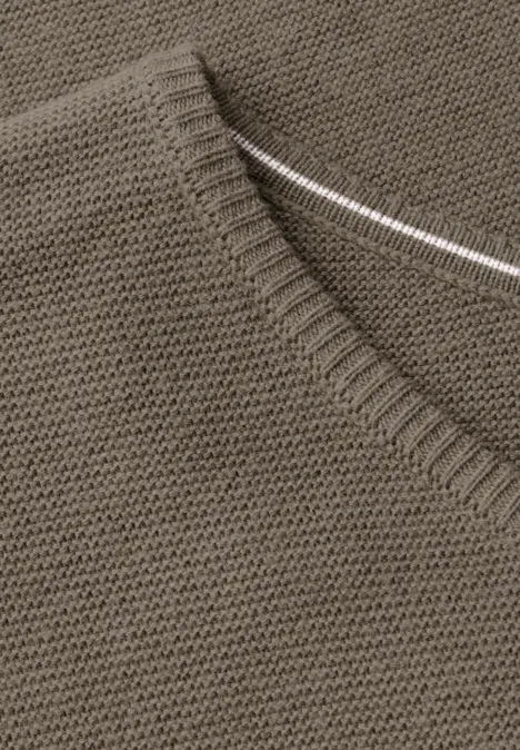 Strukturpullover smoky taupe melange