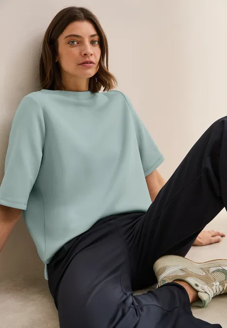 Kurzarm Sweatshirt cool salvia green