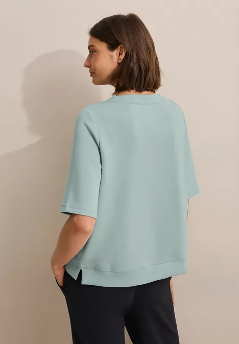 Kurzarm Sweatshirt cool salvia green