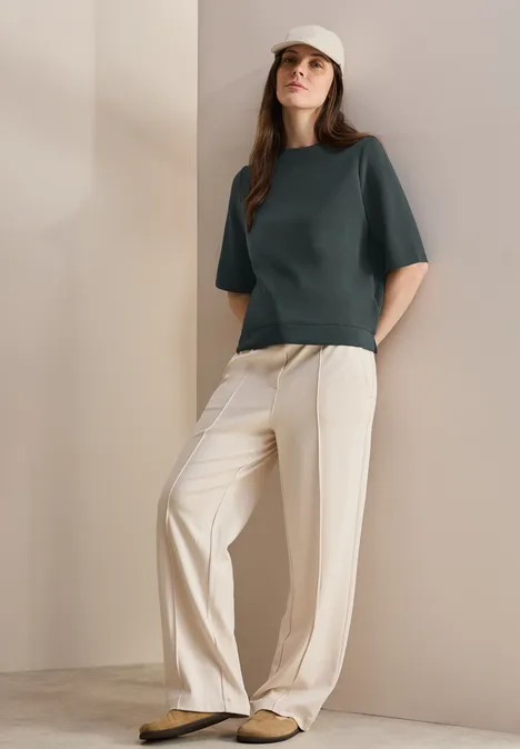 Kurzarm Sweatshirt slate khaki