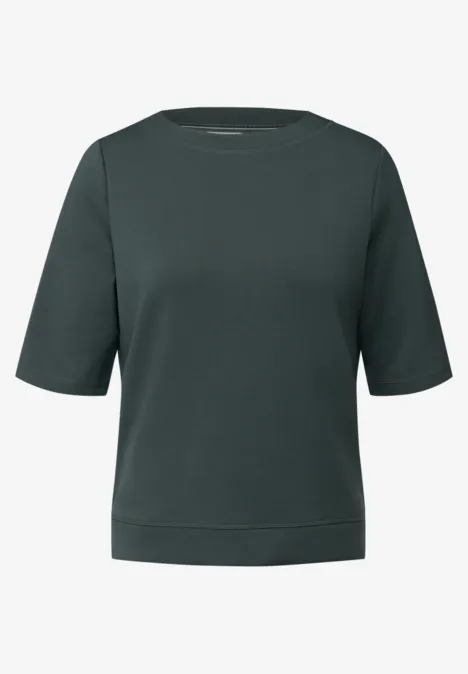 Kurzarm Sweatshirt slate khaki