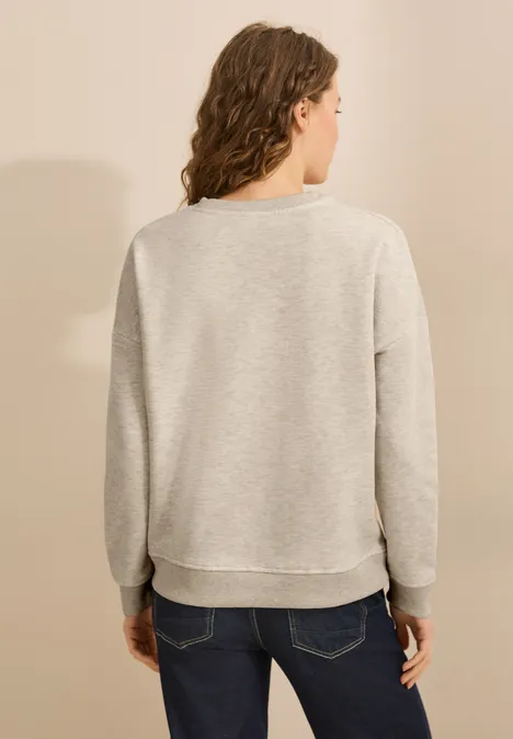 Sweatshirt mit Stickerei pearl beige mel. Sweatshirt mit Stickerei pearl beige mel.