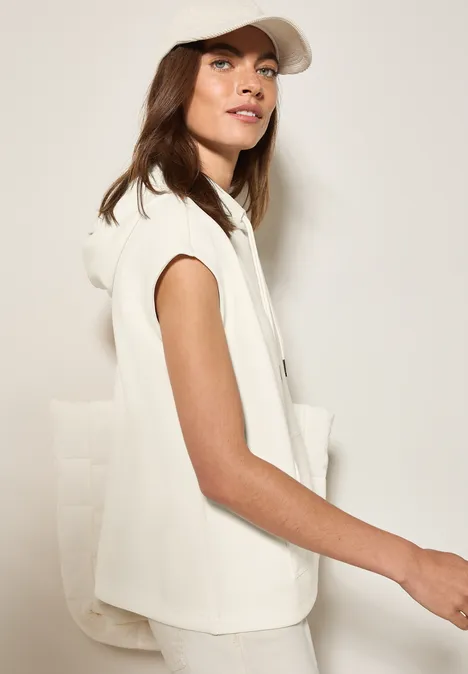 Kurzarm Sweatshirt vanilla white