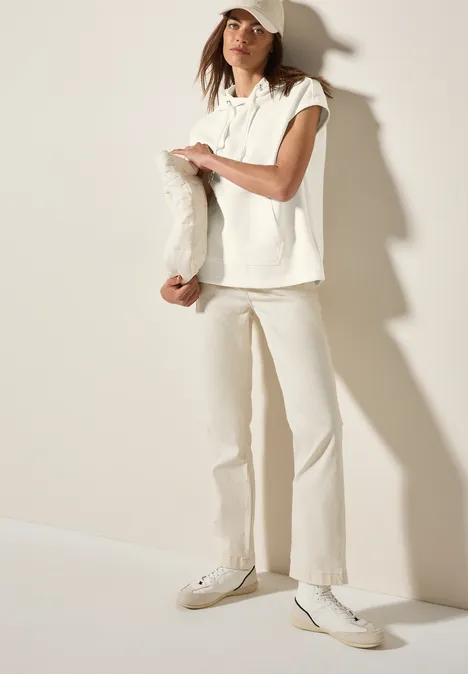 Kurzarm Sweatshirt vanilla white