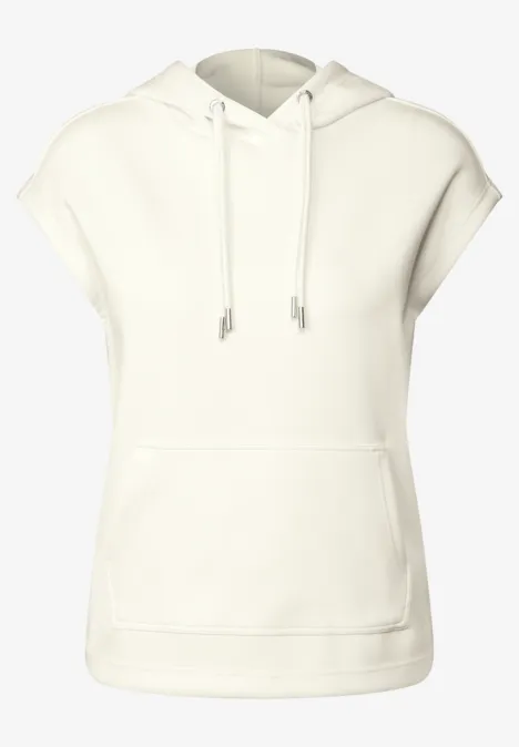 Kurzarm Sweatshirt vanilla white