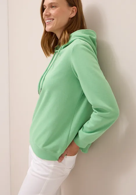 Sweatshirt mit Kapuze fennel green