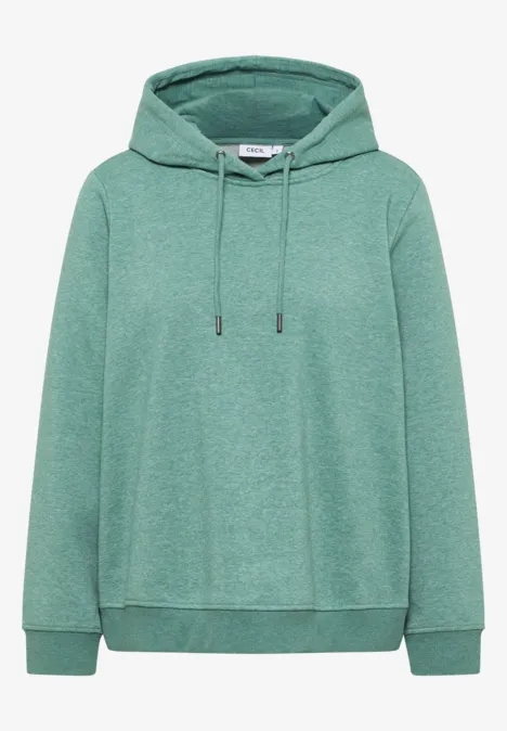 Sweatshirt mit Kapuze jewel green melange
