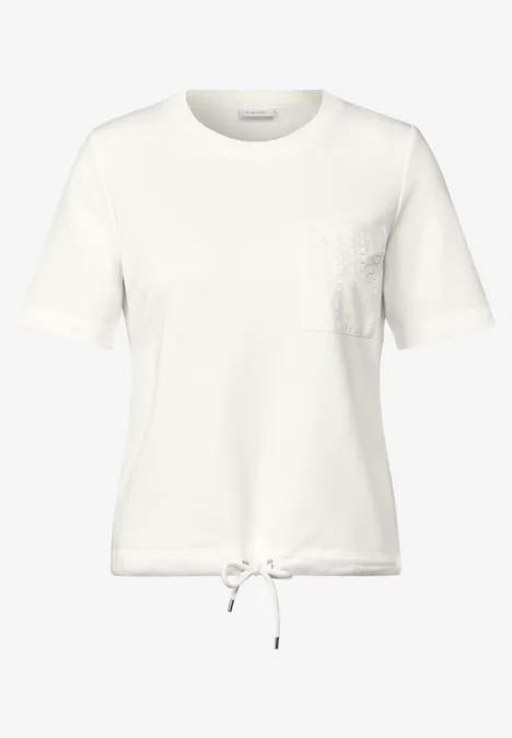 Sweatshirt mit Brusttasche vanilla white