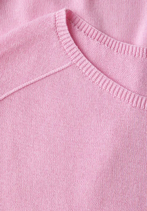 Gebreide trui met linnenlook cherry blossom pink