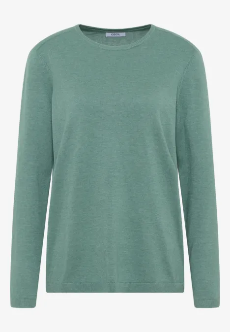 Basic Pullover jewel green melange