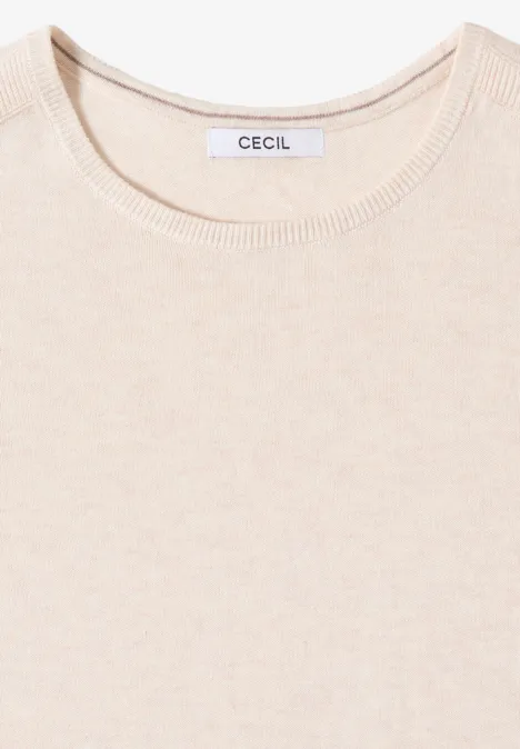 Basic Pullover oat milk beige melange