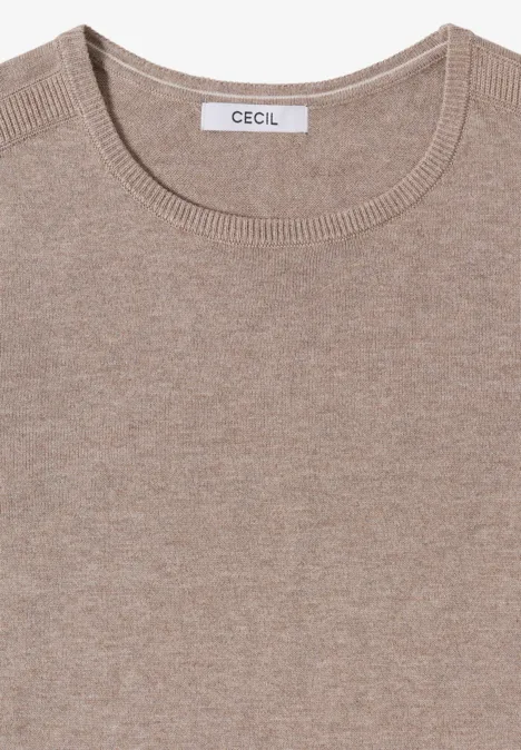 Basic Pullover toffee cream melange