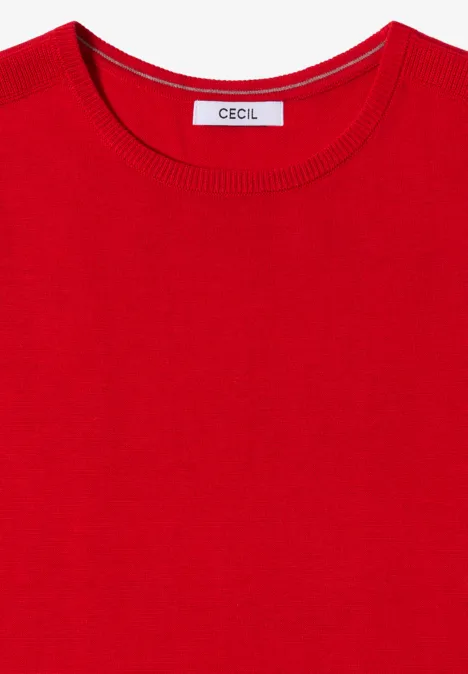 Basic Pullover fiery red