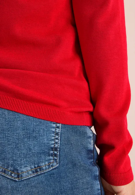 Basic Pullover fiery red