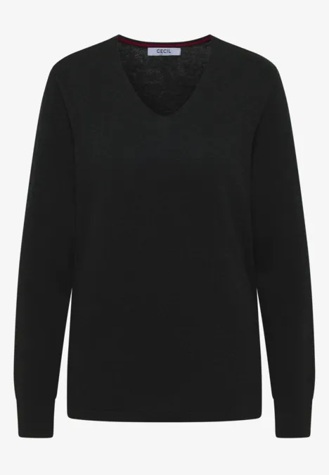 Basic Pullover charcoal grey melange