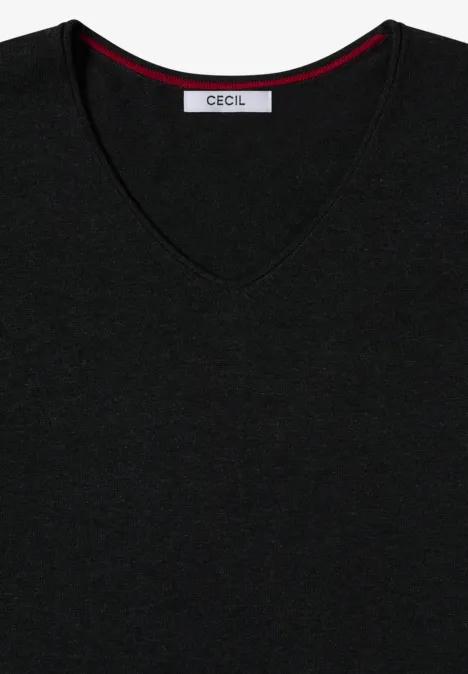 Basic Pullover charcoal grey melange