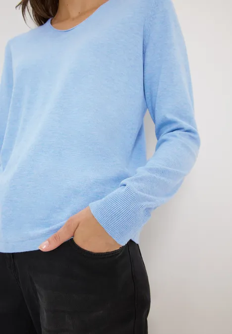Basic Pullover whisper blue melange