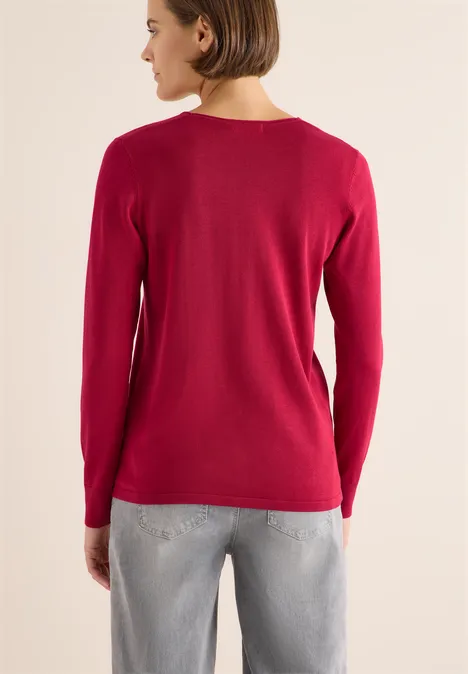 Basic Pullover beaujolais red