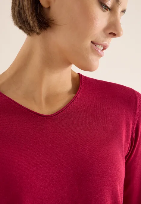Basic Pullover beaujolais red