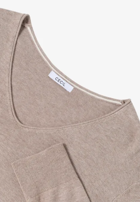 Basic Pullover toffee cream melange