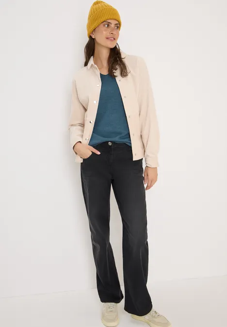 Basic Pullover dull teal blue melange