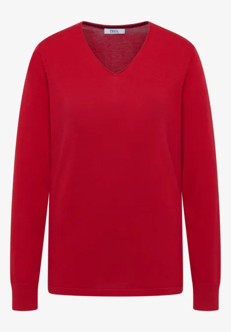 Basic Pullover fiery red