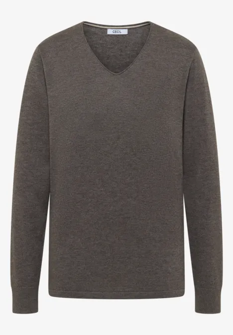Basic Pullover mushroom taupe melange