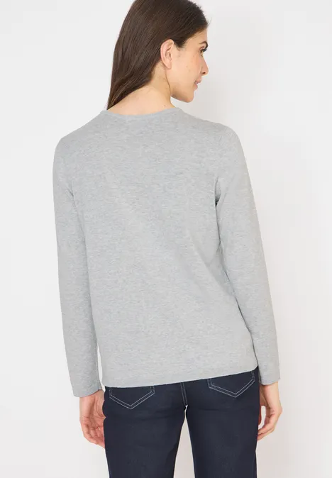 Basic Pullover chalk grey melange